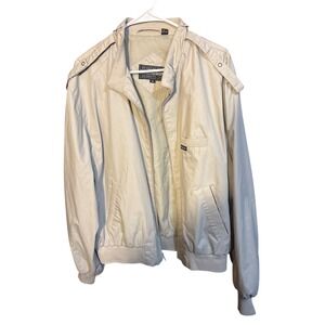 Members Only Jacket Beige Zip Up Classic Iconic Style Size 46